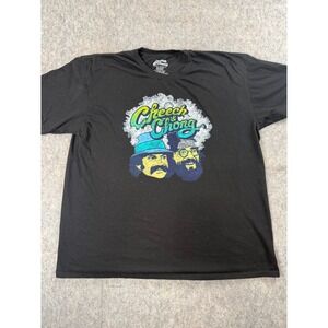 Cheech & Chong T Shirt Mens 2XL Black Cotton Graphic Tee Comedy Stoner Classic